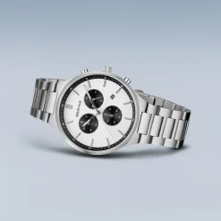 Titan Chrono | brushed silver | 11743-704