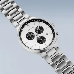Titan Chrono | brushed silver | 11743-704