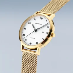 Titanium | polished/brushed gold | 18634-334